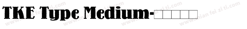 TKE Type Medium字体转换